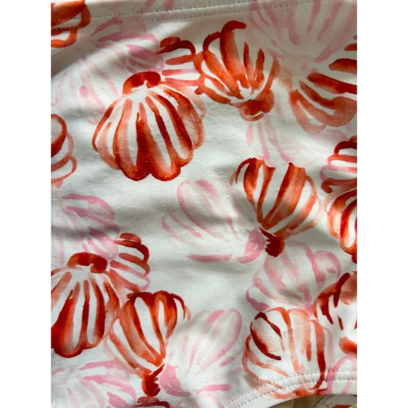 Girls Kortni Jeane White Red Pink Seashell Two Piece Swimsuit Size 4 - Picture 12 of 13